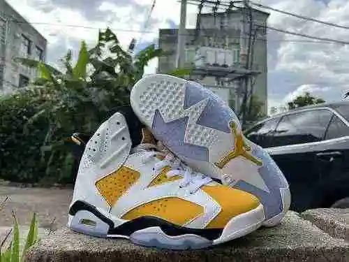 Jordan 6 Blanco Amarillo Nuevo color a juego 40-47