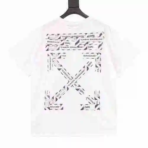 Camiseta manga corta Off White Advertencia Línea Flecha