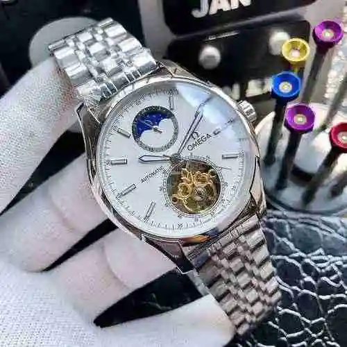 Reloj Omega para hombre combinado con movimiento mecánico original completamente automático Caja de 