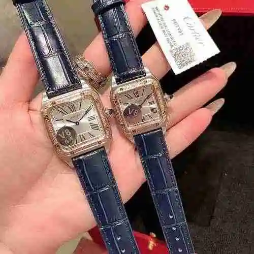 Reloj Cartier Pareja Reloj emparejado con movimiento mecánico completamente automático original Caja