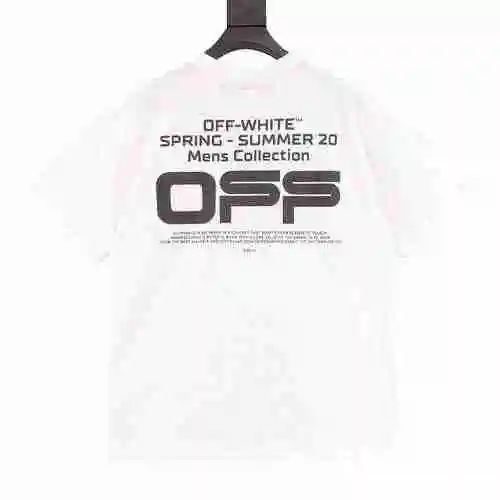 OFFWHITEC/OVIRGIL Banderín Básico De Letras Estampado Manga Corta