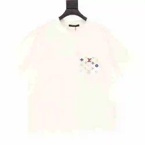 Camiseta de manga corta con bordado colorido y flor vieja colorida con bolsillo 1V 23ss</span>