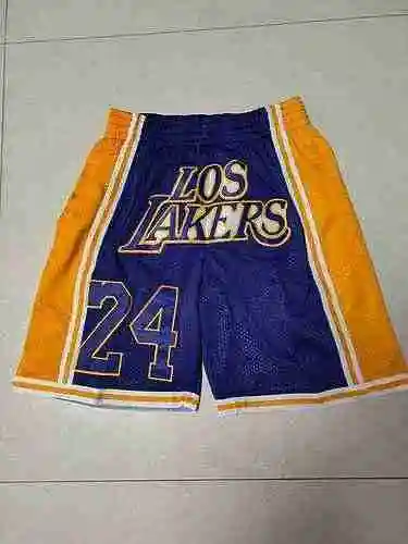 Pantalones de fútbol morados con 24 bolsillos de los Lakers