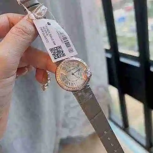 Reloj Cartier para mujer combinado con movimiento mecánico original completamente automático Caja de