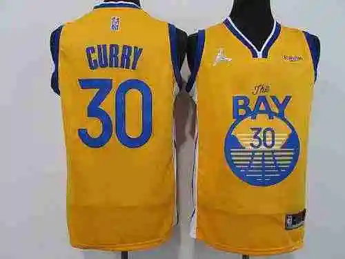 22.ª temporada 75.º aniversario Warriors 30 Declaración de Curry Logotipo de diamante amarillo de Jo
