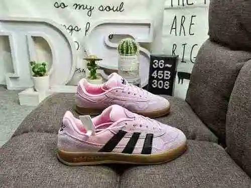 308D. Adidas Gonz Aloha Super One Black Eye Co branded Pink Training Shoes with Pink Dust Bag Drawer