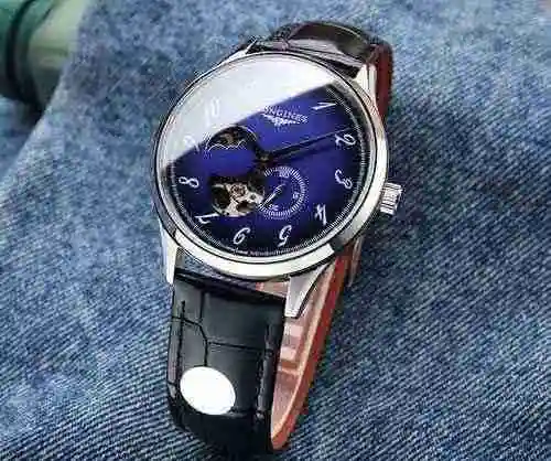 Reloj Longines para hombre con movimiento mecánico original totalmente automático, caja de acero de 