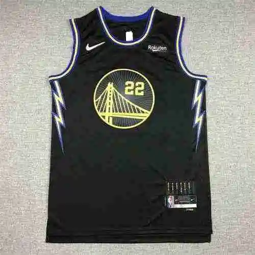 Warriors 22 Andrew Wiggins 22 Season City Edition Logotipo de diamante negro del 75 aniversario