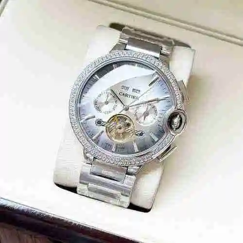 Reloj Cartier para hombre combinado con movimiento mecánico original completamente automático Caja d