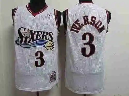 76 personas, número 3, Iverson retro blanco.