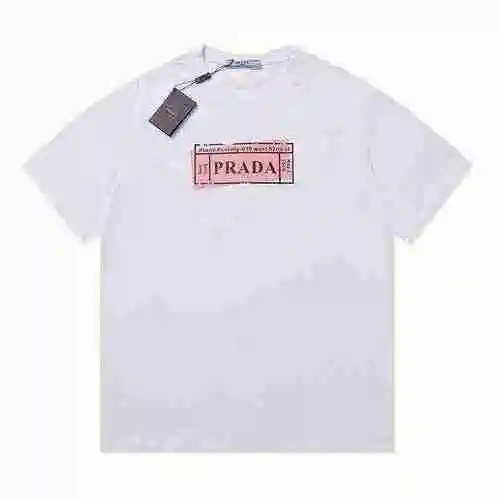 Prada/Prada Camiseta Estampada Con Logo De Letra Manga Corta</span>
