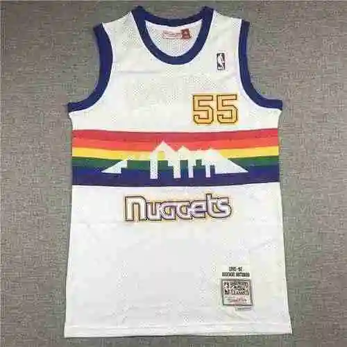Nugget 55 Mutombo Retro Logo Rainbow Edition Snow Mountain Blanco