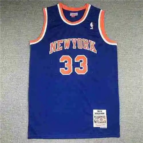 MN Edición Vintage Knicks 33 Ewing Azul