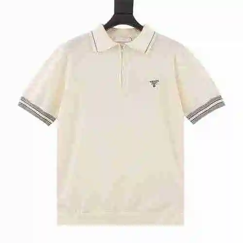 Camisa POLO de punto triangular con parche PRADA/Prada
