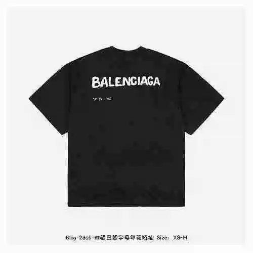 Blcg 23ss manga corta con estampado de letras parisinas moteadas