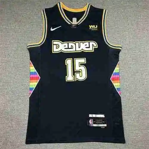 Nuggets 15 Nikolai Jokic 22 Temporada City Edition Azul profundo