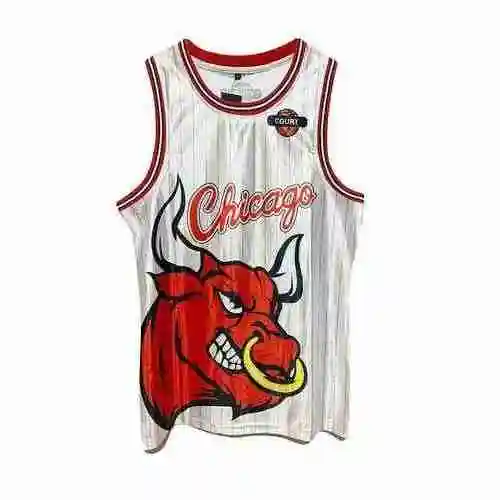 Conjunto Bulls 23 estampado blanco