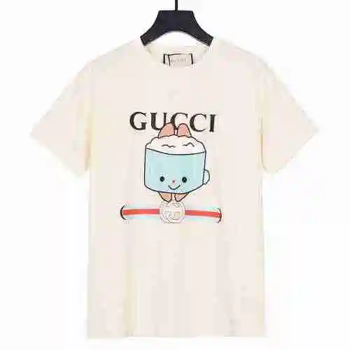 GUCCI Gucci 23ss Verano Nuevo Shortcake Impreso Manga corta