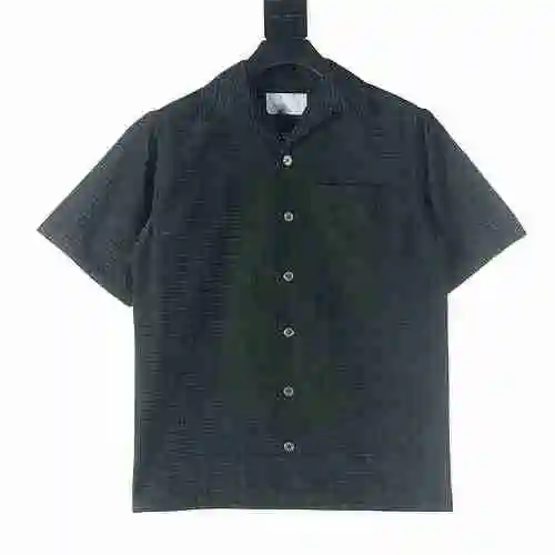 Prada Camisa Prada PRD 23SS Poplin Bermuda Oscuro Manga Corta