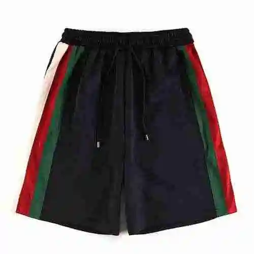 G Family 23ss pantalones cortos adhesivos a rayas tricolores