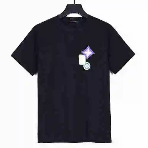 Louis Vuitton Manga corta minimalista con logotipo clásico de tres flores estampado</span>