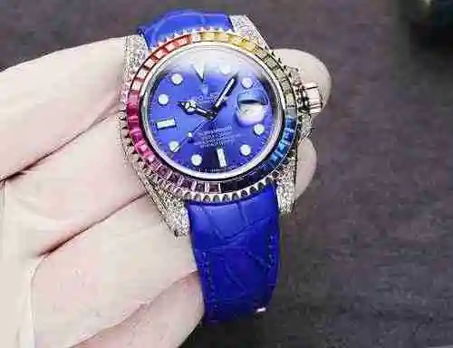 Reloj Rolex para hombre combinado con movimiento mecánico original completamente automático Caja de 