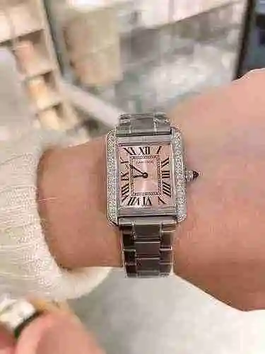 Reloj Cartier Pareja Reloj emparejado con movimiento mecánico original completamente automático Caja