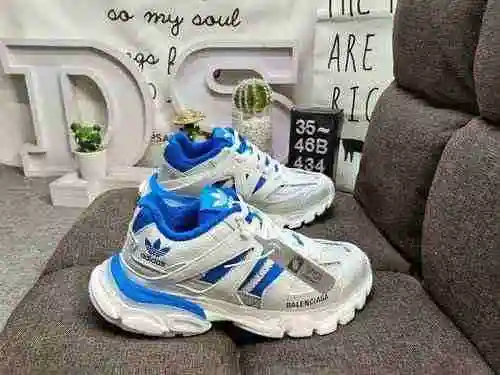 434DBalenciaga Triple S x Ad Adi cross-border luxury cooperation Balenciaga retro dad shoes # origin