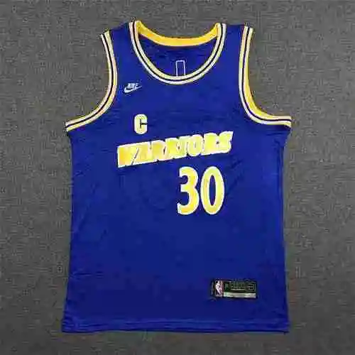 Warriors 30 Curry 22-23 Temporada Retro Azul