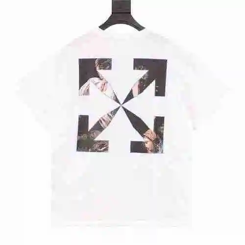 OFF WHITE C/O VIRGIL Camiseta de manga corta con estampado religioso pequeño