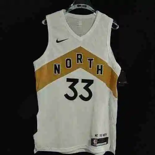 Jugador de AU Raptors 33 Gasol 10 Drozan 7 Lori City uniforme de baloncesto personalizado con bordad