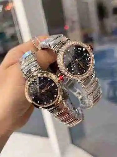 Reloj Bulgari Reloj para mujer combinado con movimiento mecánico original completamente automático C