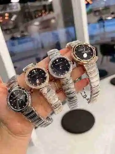 Reloj Bulgari Reloj para mujer combinado con movimiento mecánico original completamente automático C