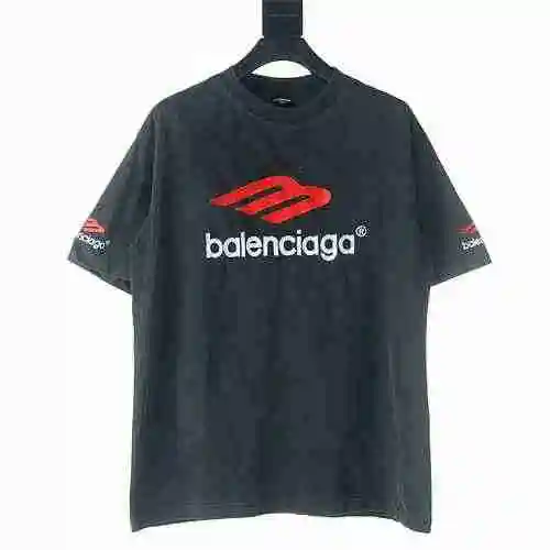 BALENCIAGA/Balenciaga BLCG M camiseta de manga corta desgastada bordada