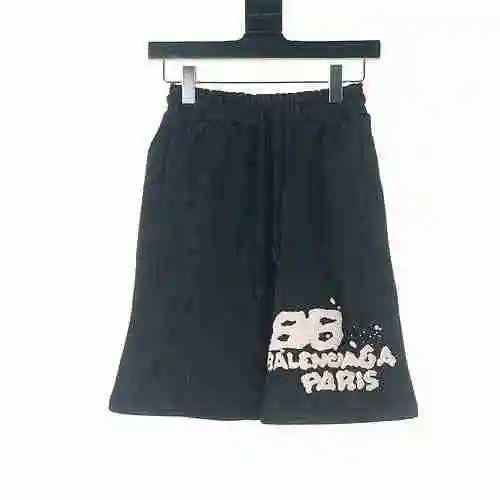 BALENCIAGA/Balenciaga BLCG Pantalones cortos con estampado de espuma Graffiti Double B