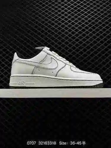 9 Auténtica zapatilla casual Nike Air Force Low Air Force One de caña baja. El rendimiento de amorti