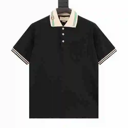 G Family Escote Doble G Cordón De Cáñamo Polo Bordado Manga Corta