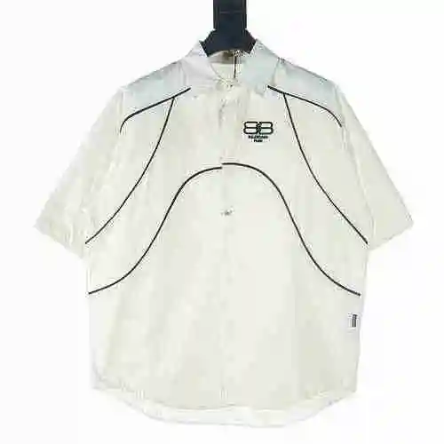BALENCIAGA/Balenciaga BLCG camisa manga corta bordada doble B