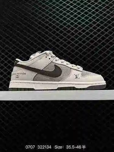 7 Nike SB Dunk Low Pro x LV Louis Vuitton Co. Zapato de skate deportivo informal con caña baja vinta