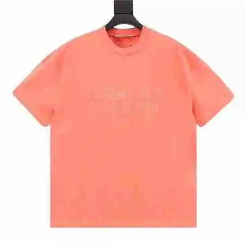 FOG FEAR OF GOD Camiseta con cuello redondo flocado y letras grandes de doble hilera ESSENTIALS 23ss