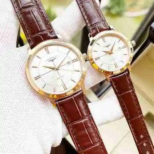 Reloj Longines Reloj de pareja emparejado con movimiento mecánico original totalmente automático Caj