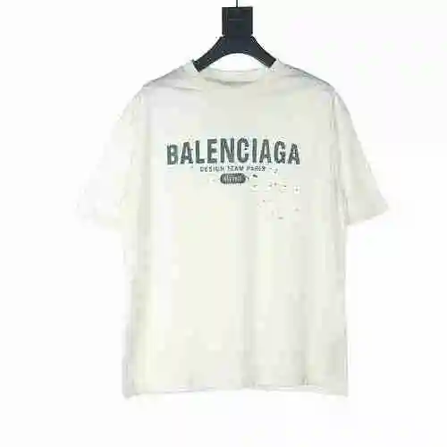 BALENCIAGA/Balenciaga BLCG 1917 Camiseta de manga corta con letra moteada