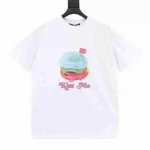 ACNE 23SS Camiseta colorida con estampado de Hamburgo