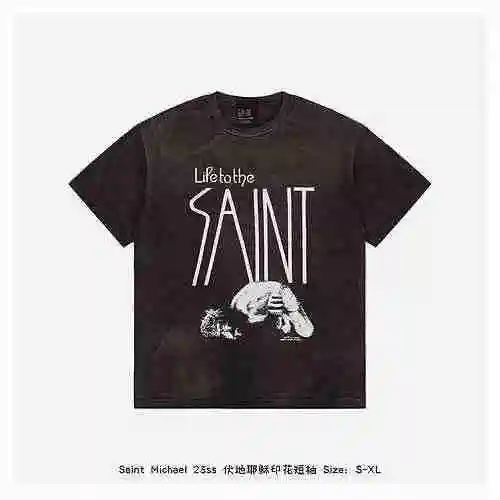 Saint Michael 23ss Piso Jesús Estampado Manga Corta