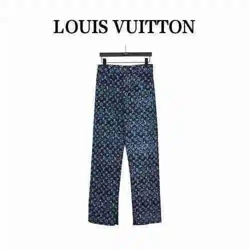Louis Vuitton/Louis Vuitton 23Fw AOP Vaqueros tipo polo teñidos con presbicia