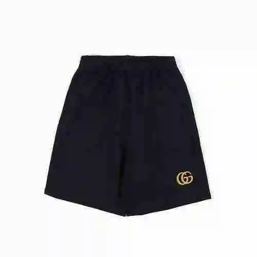 Gucci Gucci 23SS Pantalones cortos con bordado de etiqueta dorada