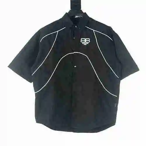 BALENCIAGA/Balenciaga BLCG camisa manga corta bordada doble B