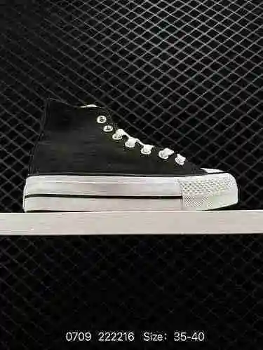 8 CONVERSE Zapatos de lona con suela gruesa y caña alta Converse Counter Quality All Star Lift Fashi
