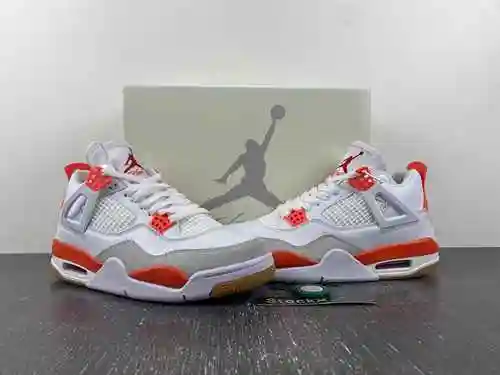 ¡50 etiquetas verdaderas! Jordan Dan 4th Generation Nike SB x Air Jordan 4 '' League SB Blanco Naran