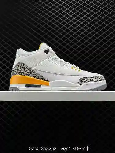 26 Air Jordan 3 WMNS "Laser Orange" a nivel de empresa, combinación de colores cemento ama